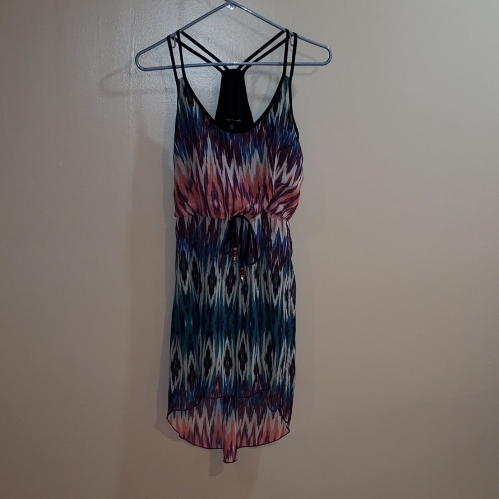 T back ,spaghetti strap sun dress